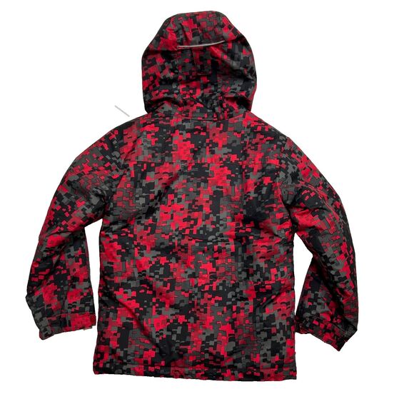 Columbia Lightning Lift Kids' Jacket Boys size Small 8 Red Minecraft Black - Picture 3 of 11